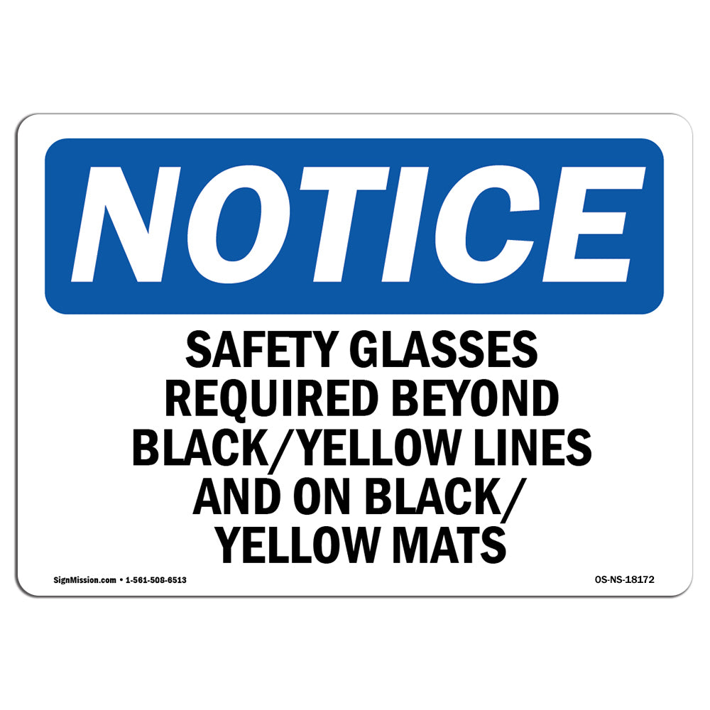 Safety Glasses Required Beyond Black Yellow