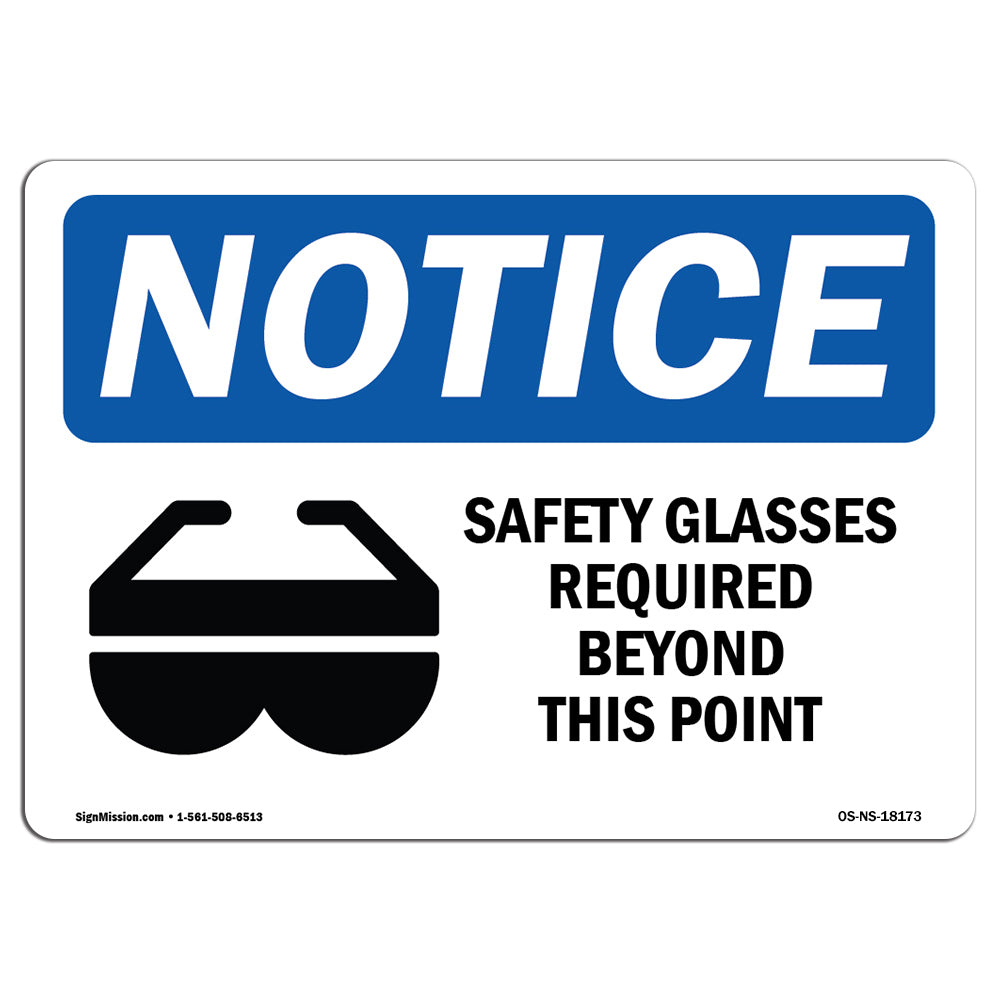 Safety Glasses Required Beyond