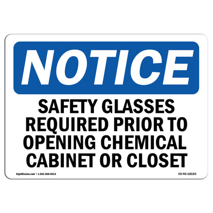 Safety Glasses Required Prior To Opening