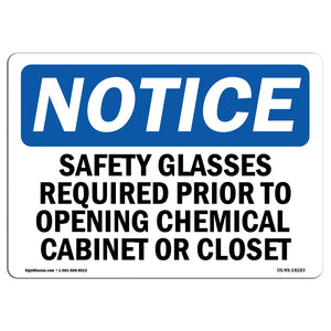 Safety Glasses Required Prior To Opening