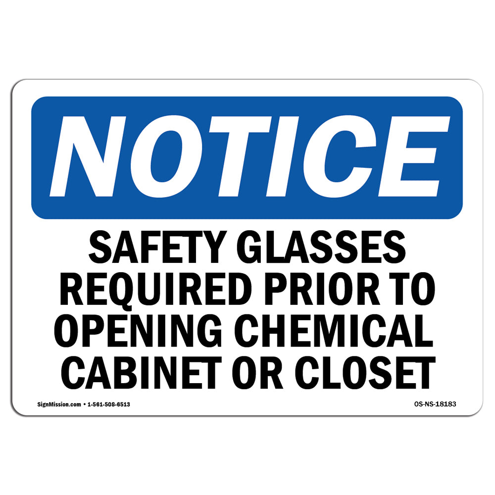 Safety Glasses Required Prior To Opening