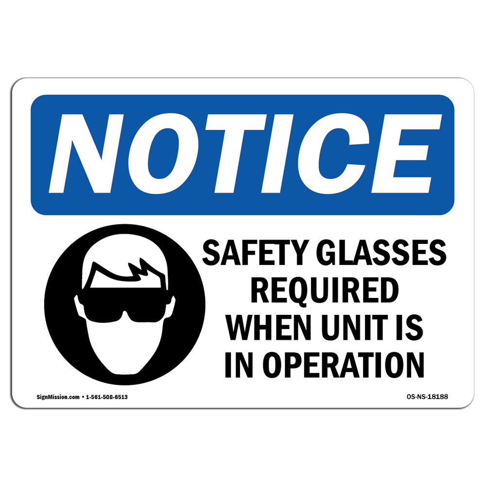 Safety Glasses Required When