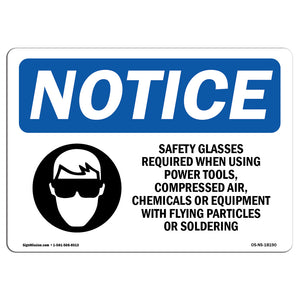 Safety Glasses Required When