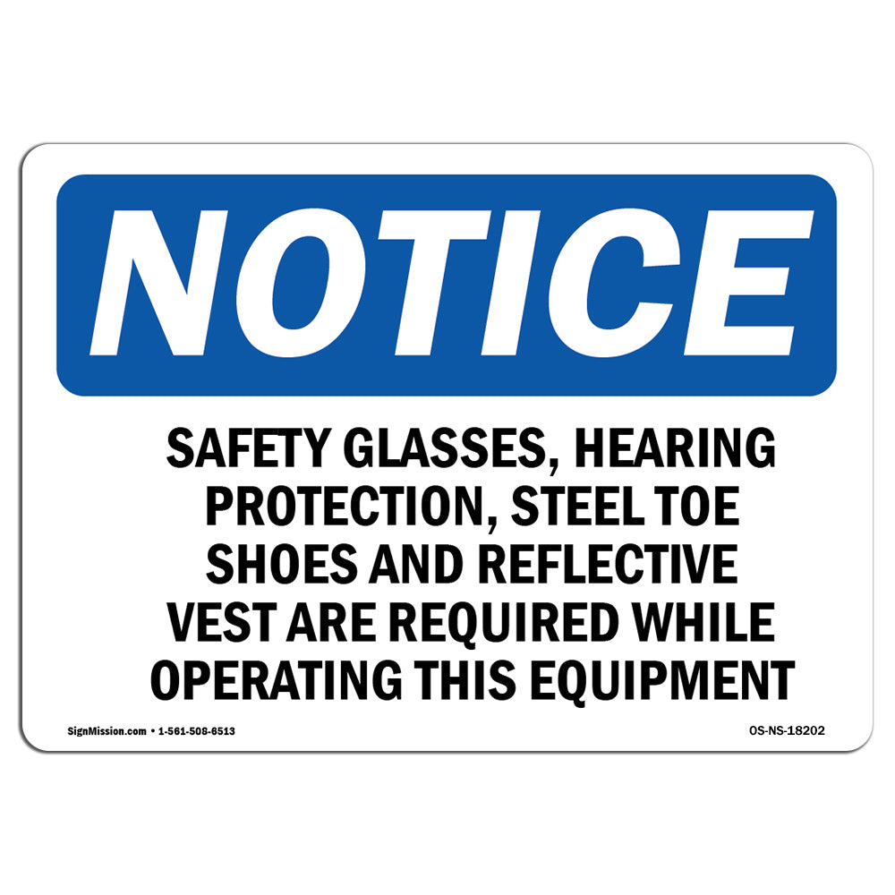 Safety Glasses, Hearing Protection, Steel