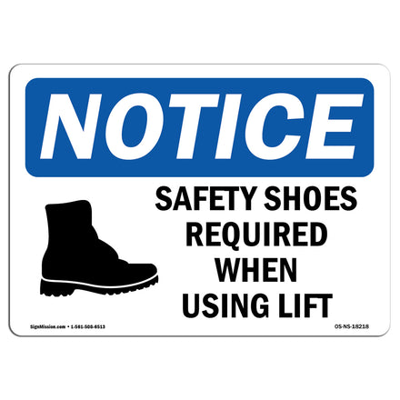 Safety Shoes Required When Using Lift