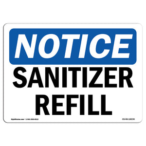 Sanitizer Refill Sign