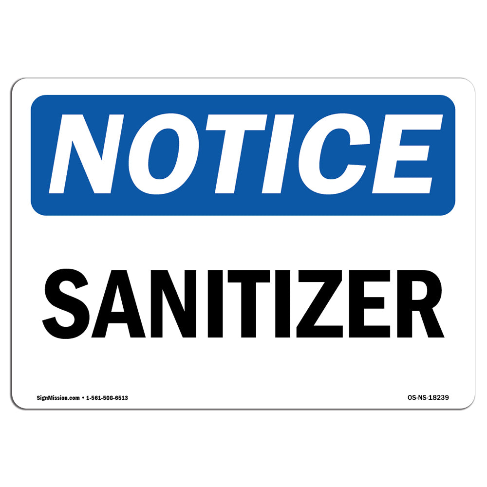 Sanitizer Sign