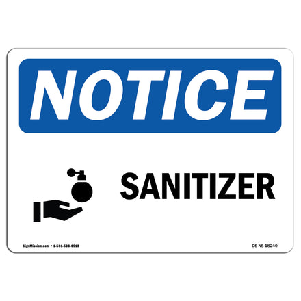 Sanitizer Sign With Symbol