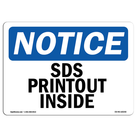 SDS Printout Inside