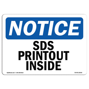 SDS Printout Inside