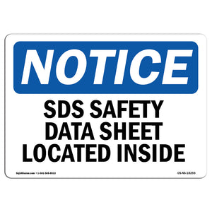 SDS Safety Data Sheet Located Inside