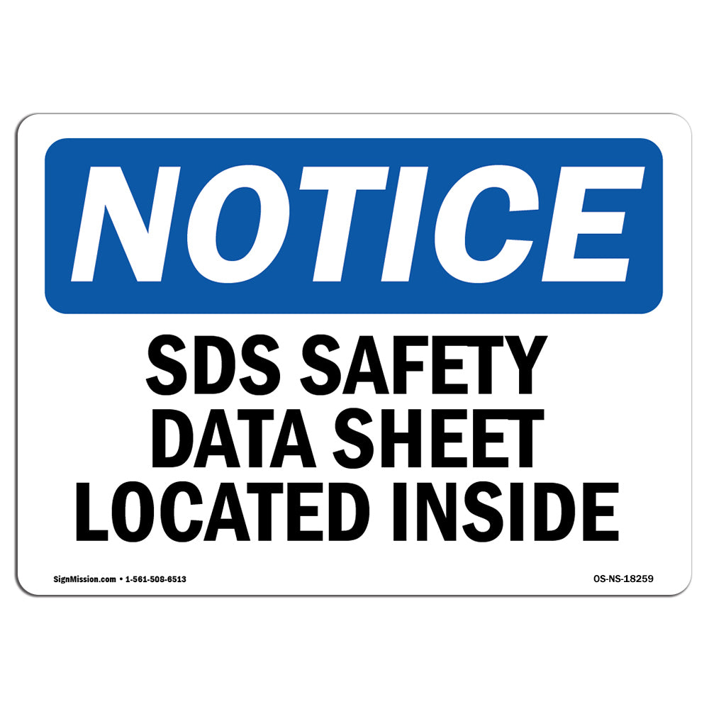 SDS Safety Data Sheet Located Inside