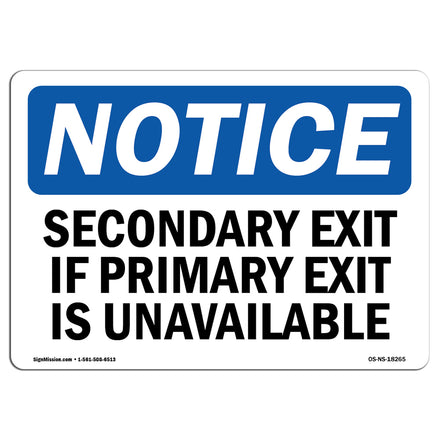 Secondary Exit If Primary Exit Is Unavailable