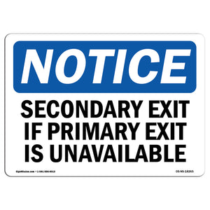 Secondary Exit If Primary Exit Is Unavailable