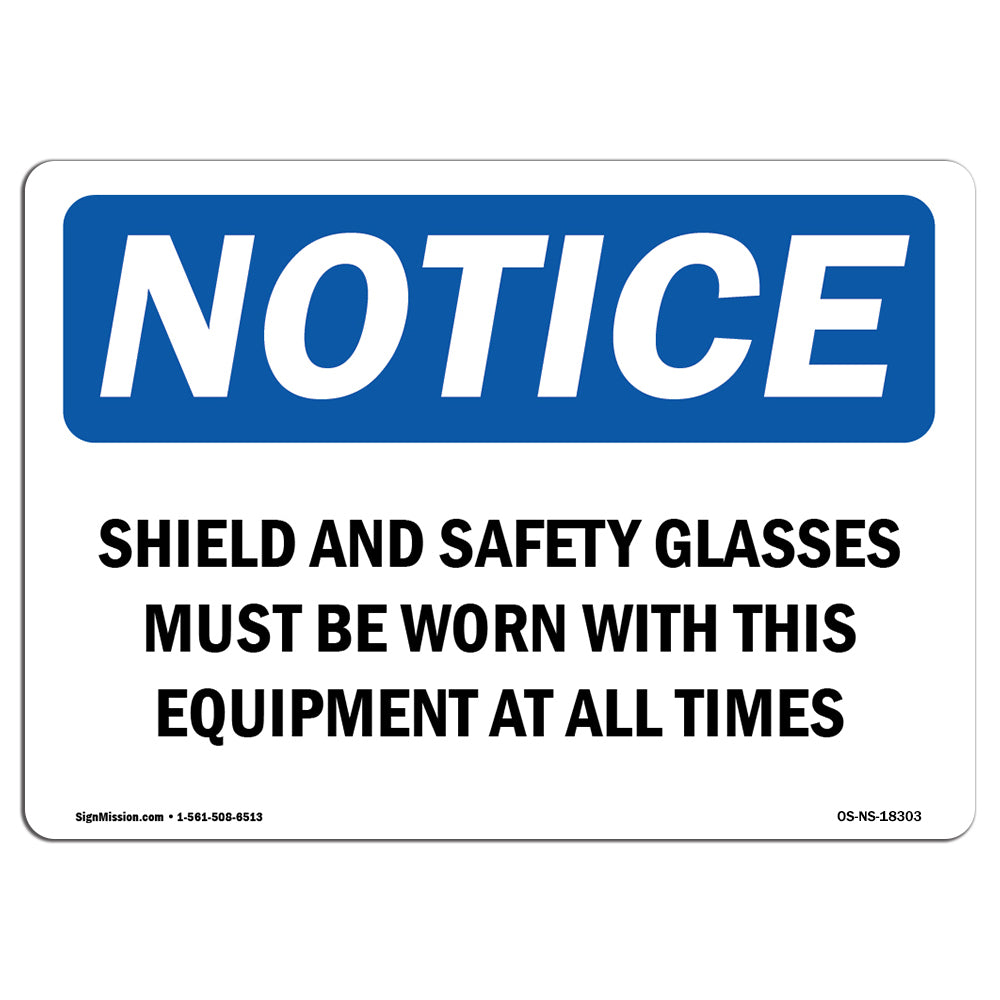 Shield And Safety Glasses Must Be Worn With