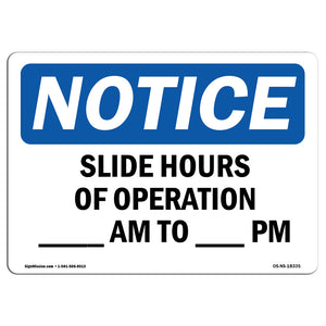 Slide Hours Of Operation ____ Am To ____ Pm