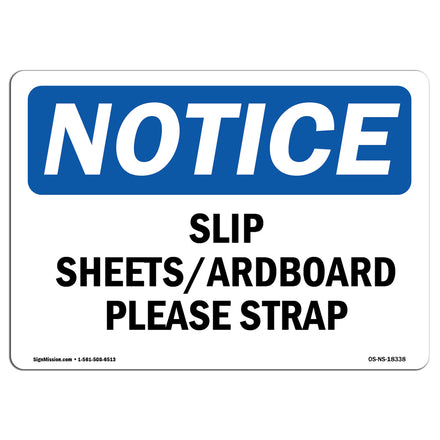 Slip Sheets Cardboard Please Strap