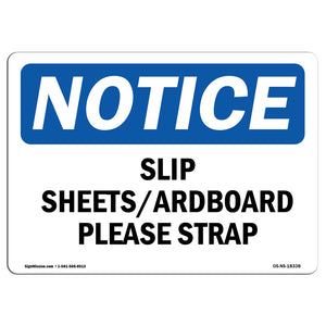 Slip Sheets Cardboard Please Strap