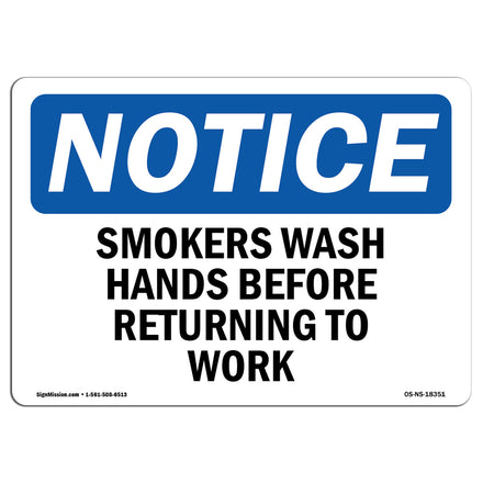 Smokers Wash Hands Before Returning To Work