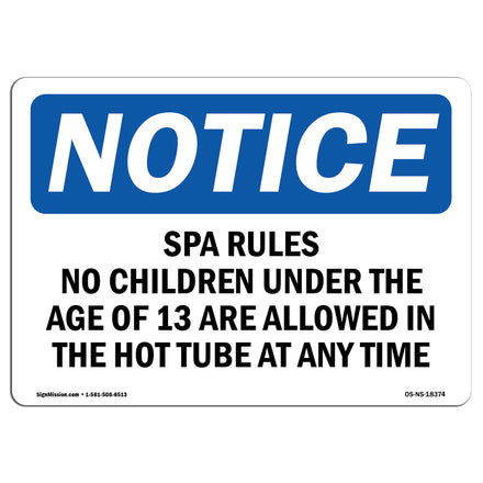 Spa Rules No Children Under The Age Of 13