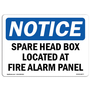 Spare Head Box Located At Fire Alarm Panel