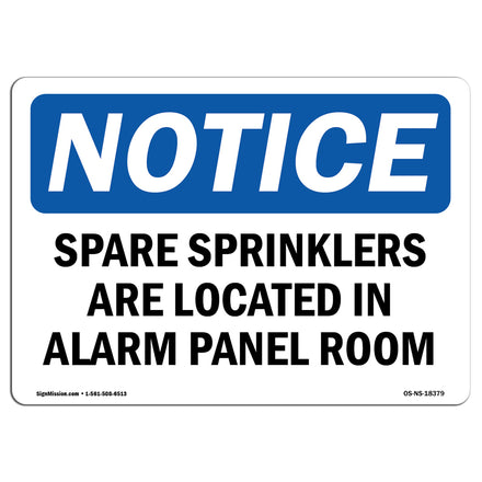 Spare Sprinklers Are Located In Alarm Panel Room