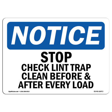 Stop Check Lint Trap Clean Before & After