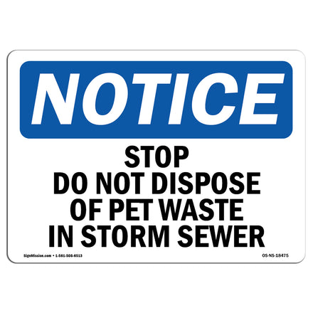 Stop Do Not Dispose Of Pet Waste In Storm Sewer