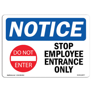 Stop Employee Entrance Only