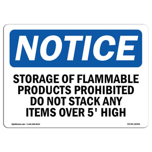 Storage Of Flammable Products Prohibited