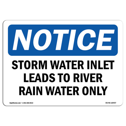 Storm Water Inlet Leads To River Rain Water Only