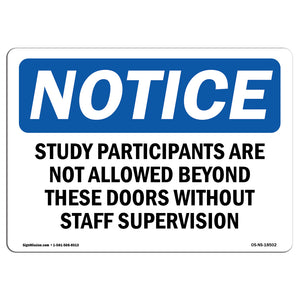 Study Participants Are Not Allowed Beyond