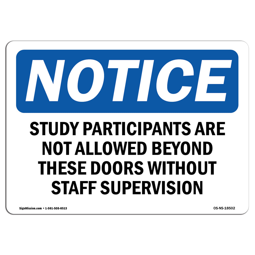 Study Participants Are Not Allowed Beyond