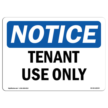 Tenant Use Only