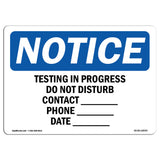 Testing In Progress Do Not Disturb Contact