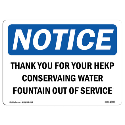 Thank You For Your Help Conserving Water