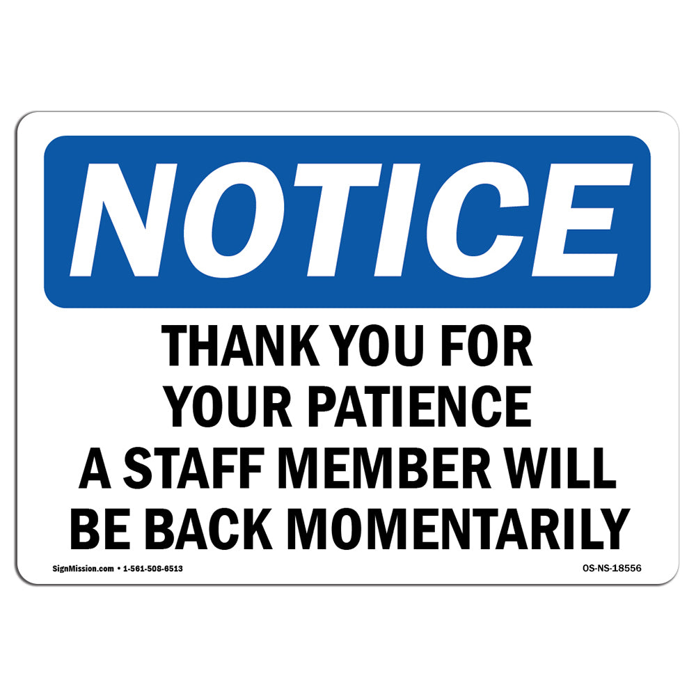 Thank You For Your Patience A Staff Member