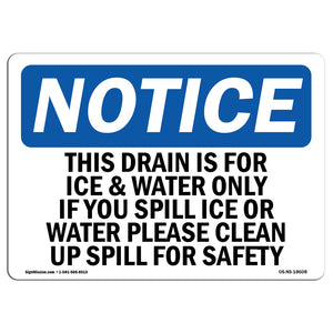 This Drain Is For Ice & Water Only If You