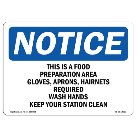 This Is A Food Preparation Area Gloves,