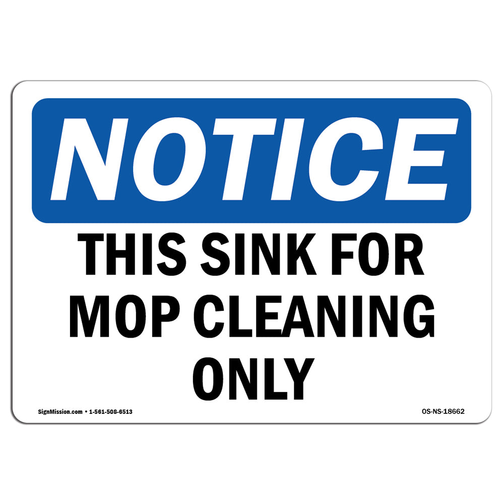 This Sink For Mop Cleaning Only