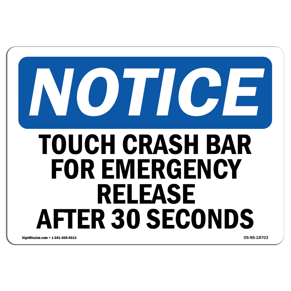 Touch Crash Bar For Emergency Release After