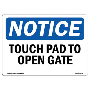 Touch Pad To Open Gate