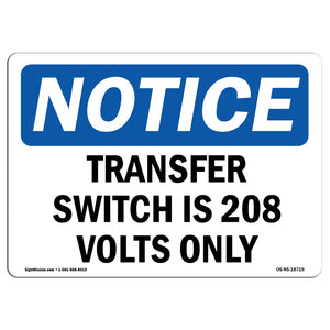 Transfer Switch Is 208 Volts Only