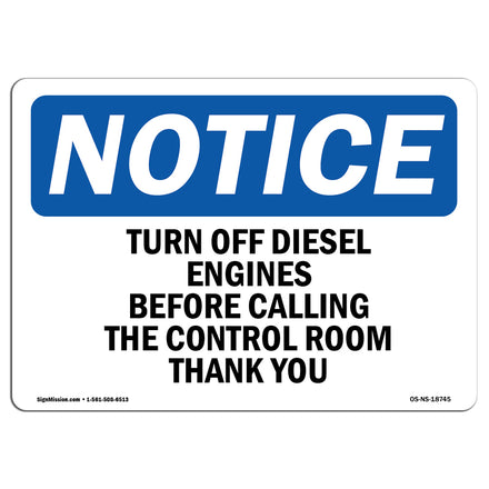 Turn Off Diesel Engines Before Calling The