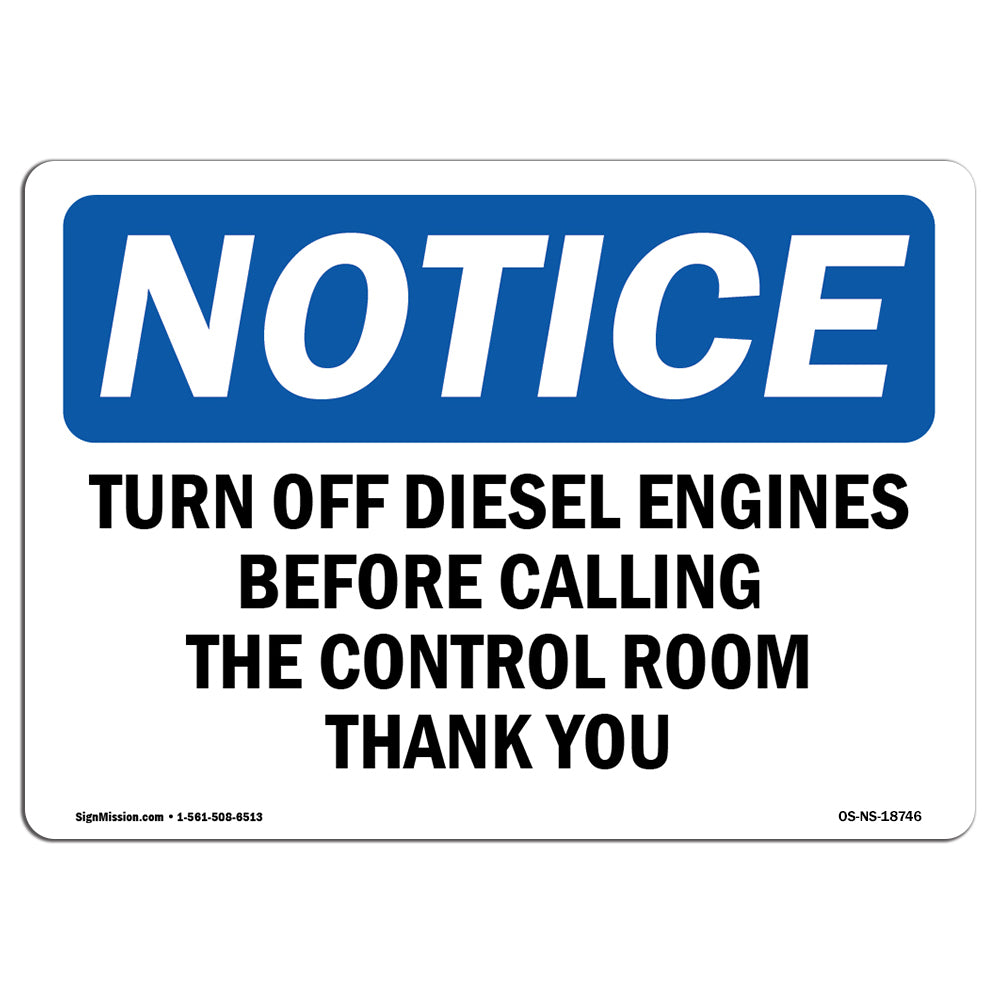 Turn Off Diesel Engines Before Calling The