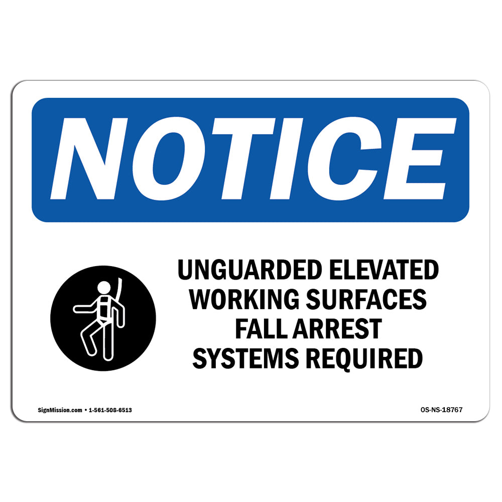 Unguarded Elevated Working Surfaces