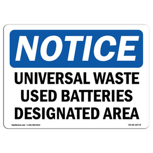 Universal Waste Used Batteries Designated Area