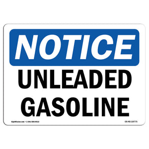 Unleaded Gasoline Sign