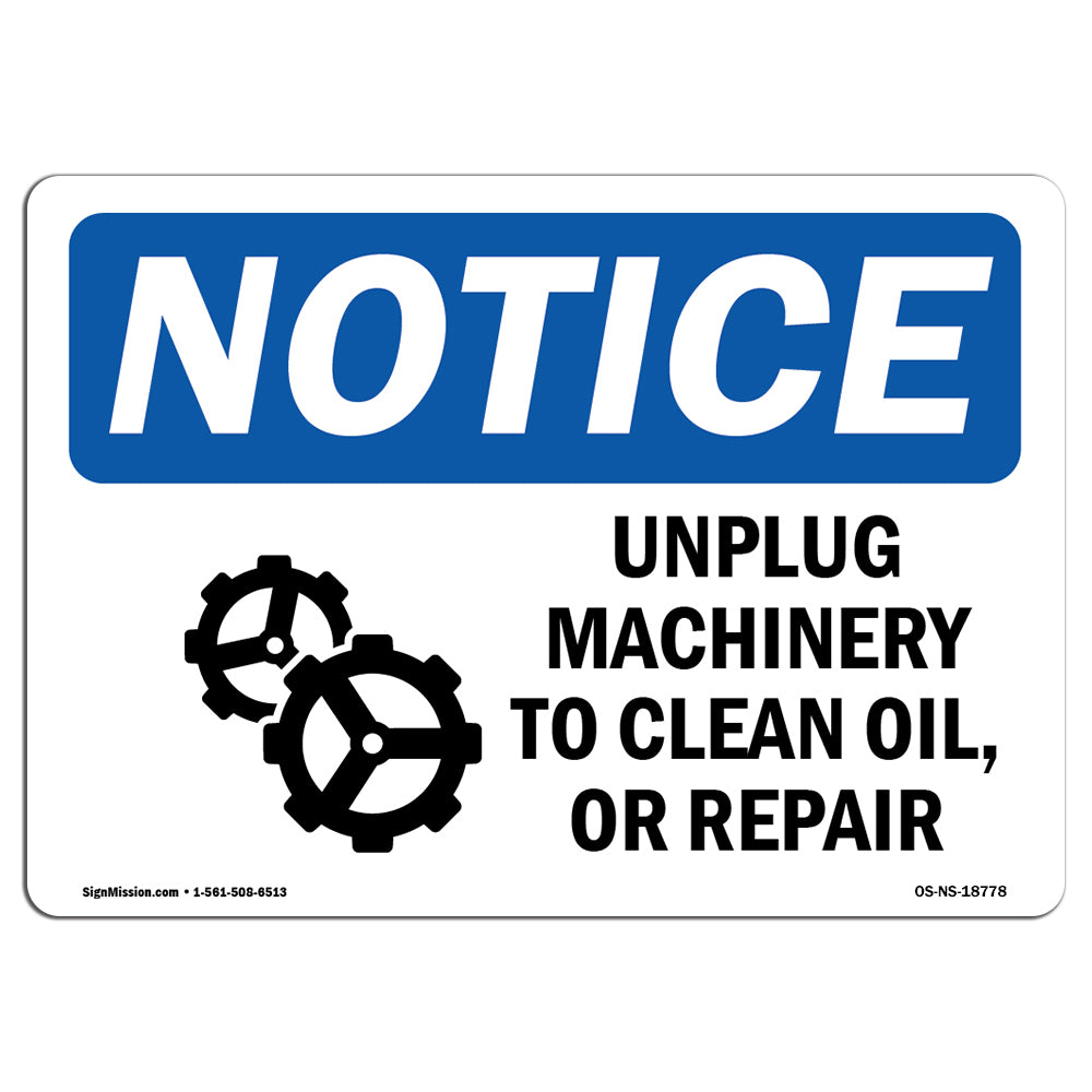 Unplug Machinery To Clean Oil