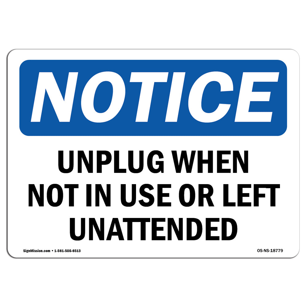 Unplug When Not In Use Or Left Unattended